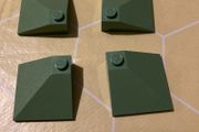 lego sand green roof corner pieces