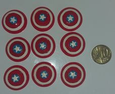Captain America Resin Cabochon