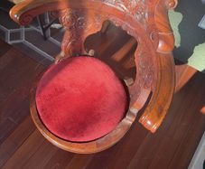 Antique Victorian Armchair With Mysterious Number 232
