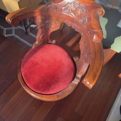 Antique Victorian Armchair With Mysterious Number 232