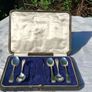 5 X Cooper Bros Shell Pattern Sterling Silver Teaspoons Image 2