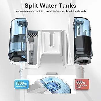 Carpet Spot Upholstery Cleaner  Handheld Sofa Stain Striker 450W Wet Washer Machines Vacuum Portable Compact Cleaning Machine Small Mini Messy Tool for Pets Home Rug Couch Car Seats