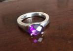Gorgeous Thomas Sabo Sterling Silver Purple Crystal Ring