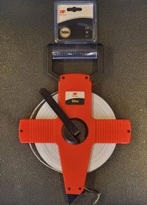 50 meter long fibreglass tape measure