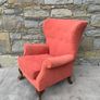 A pair of Chippendale Revival Country House wingback armchairs on Ball & Claw feet. Image 8