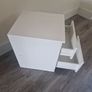 White Two Drawer bed side cabinet - Good condition Image 3