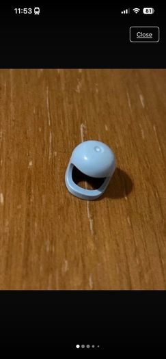 Lego spaceman helmet light blue