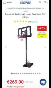 Basketball hoop Prosport - NEW