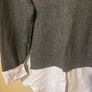 Zara Knit Jumper with Contrast Poplin - New with out Tags - Size Medium Image 3