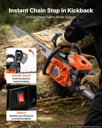 58cc Petrol Chainsaw with 20in Bar