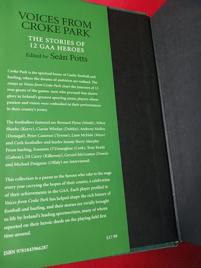 Voices From Croke Park / The Stories of 12 GAA Heroes/ Sean Potts / 1st edition/ 2010