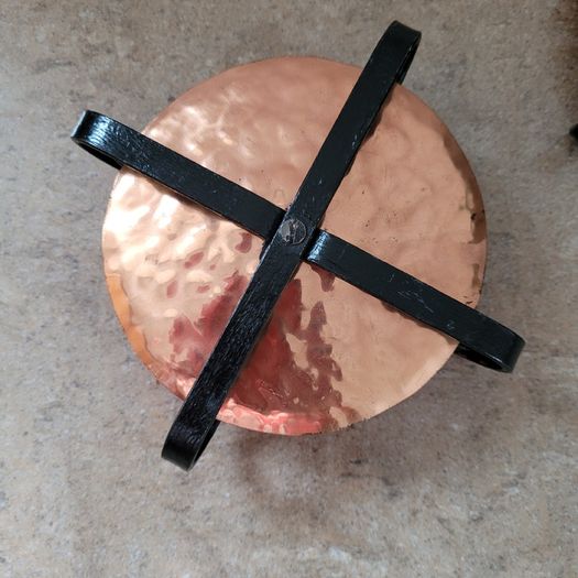 Vintage copper & wrought iron candlesticks
