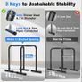 Adjustable Dip Bars, 400kg Heavy Duty Parallel Bars, Stable Dip Station with Dual Safety Lock, Height Adjustable Parallettes for Home Gym, Calisthenics & Upper Body Workout Image 8