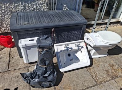 toilet and washhand basin