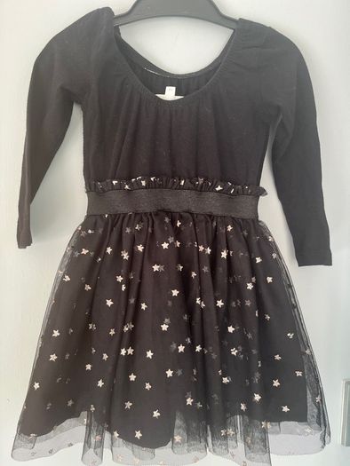 Seed Heritage Black with gold stars tutu dress Sz 1-2 EUC