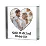 Personalised Heart Photo Upload Small Glass Ornament Image 4