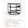 10U Open Frame Network Rack, 585 mm Depth, Wall Mounted or Floor Standing Server Rack, Heavy Duty 4 Post, with Vented Shelves & Mounting Hardware Image 3