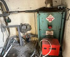 Oil Boller for sale - working perfectly with pipes