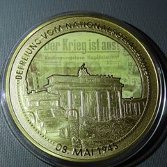 WW2 Germany Gold plated proof XXL coin medal 110 grams