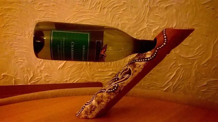 Australian Balancing Wine Bottle Holder