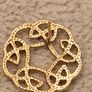 9ct celtic  circle gold stud earrings Image 3