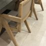 dining chairs - Grey oak frame | Luxurious leather seat and back | Mid-Century design | Rustic luxe style with Scandinavian edge Image 8