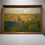 Original Oil on Canvas Painting Coastal Cliffs & Cove Seascape Unsigned Framed Image 3