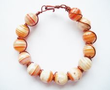 Chunky gemstone bracelet/bangle,Sardonyx, new.gift