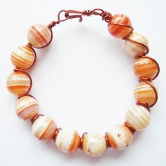 Chunky gemstone bracelet/bangle,Sardonyx, new.gift
