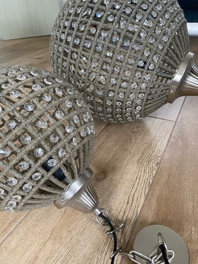 Light & Living brand: Fabulous Diamante pendant lights - 2 x sizes available