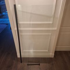 Bath screen - Matt black fixed