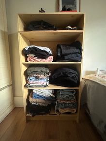wooden shelf