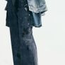 Fab Zara Blue Limited Edition Mid Rise Paint Splatter Washed Baggy Jeans  Size 42 UK 14 Image 7