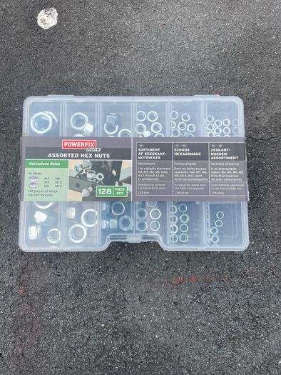 Box of assorted HEX nuts - new
