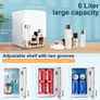 8 Can Skincare Fridge, AC/DC Portable Beauty Fridge for Skincare, Cosmetics, Bedroom Mirror & Light (MULTIPLE SIZES) Image 6