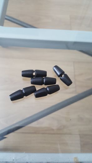 Wooden Black Toggle Buttons 5pcs 25mm