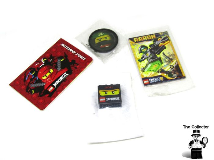 LEGO Toys R Us Rare Lot Toys R Us Lego lot Includes Special Edition 2011 Ninjago Lego brick Lego Ninjago Pop Badge Ninjago Scoring Pad And A Lego Pack Of Nexo Knights Cards