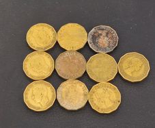 Threepence Coins Job Lot x10 Great Britain UK Circulated