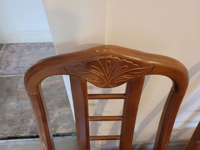 Six quality Hardwood Dining Chairs.