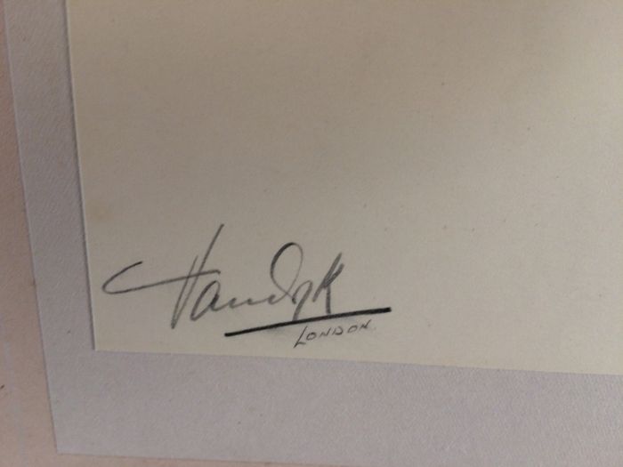 Price drop Rare Vandyke Signed photograph of woman