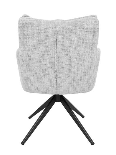 Cremona Swivel Armchair Light Grey Chenille 360