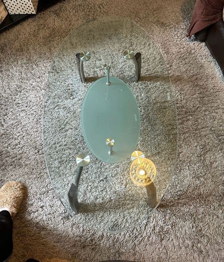 Glass coffee table