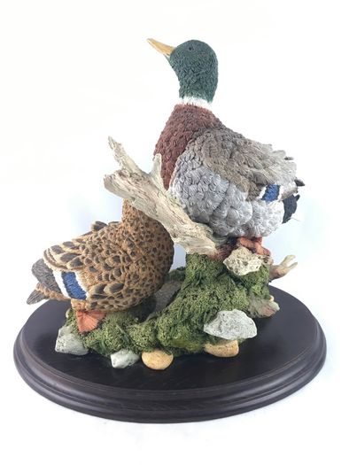 Extremely large Mallard ducks sculpture by Country Artists