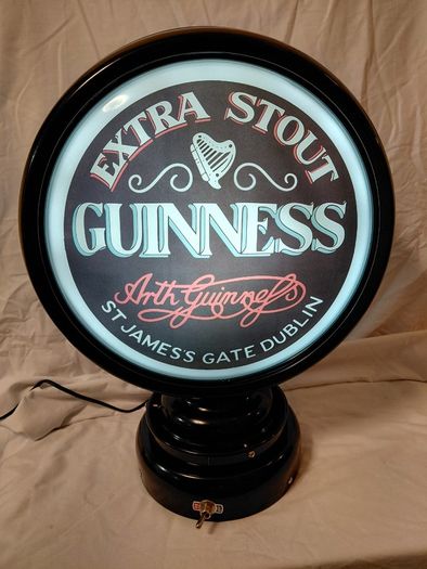 New Double Sided Rotating Guinness Bar Advert Light