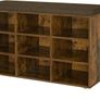 New 9 Compartment Shoe Bench With Padded Stool (Rustic brown) FREE P&P Image 2
