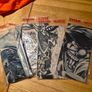 Prisoner Costume with handcuffs and fake tattoos Image 5