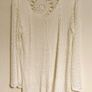 White Crochet Mini Beach Dress Size L Boho Style Image 4