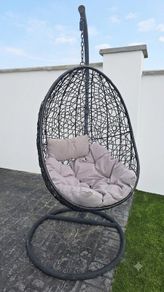 Hanging Egg Chair with Stand & Cushion