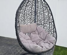 Hanging Egg Chair with Stand & Cushion
