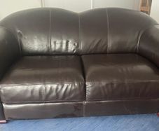 Stylish Brown Leather Sofa - 3 Seater